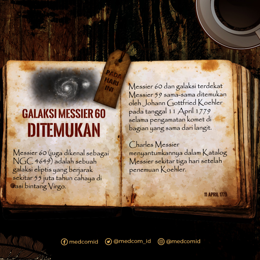 Hari ini: Galaksi Messier 60 Ditemukan