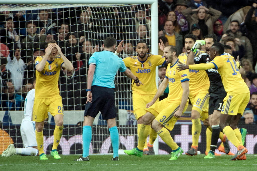 Meski mendulang hasil positif, Juventus terdepak dari Liga Champions karena kalah agregat 3-4 dari Real Madrid. AFP/CURTO DE LA TORRE