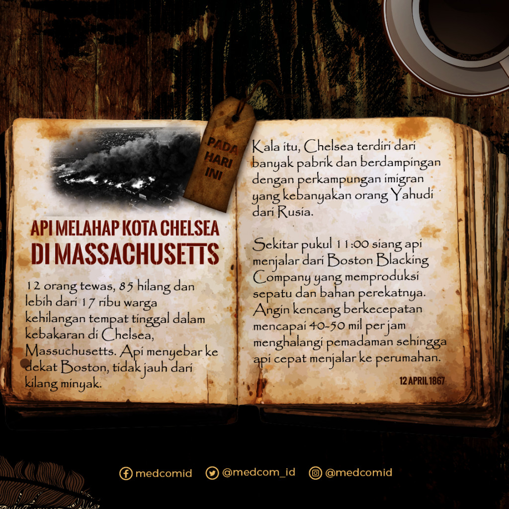 Hari ini: Api Melahap Kota Chelsea di Massachusetts