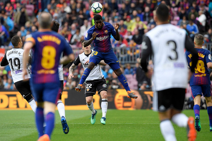 Gol dari Samuel Umtiti di babak kedua kemudian menggandakan keunggulan Barca.