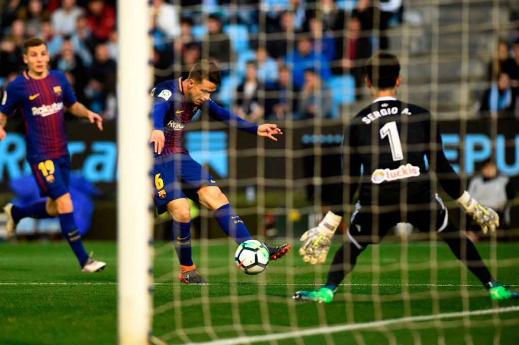 Di awal babak kedua Barca nyaris kembali unggul, namun tembakan Denis Suarez berhasil ditepis kiper Celta, Sergio Alvarez.