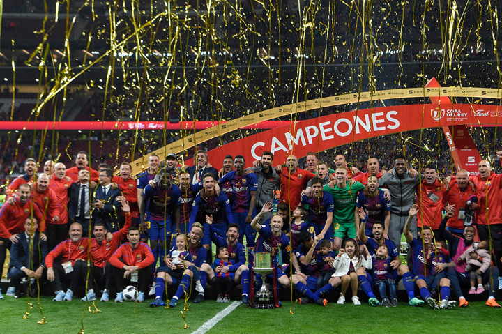 Kemenangan ini merupakan keberhasilan keempat beruntun pada laga final Copa del Rey atau Piala Raja Spanyol. Sevilla juga menjadi tim yang dikalahkan Barcelona pada final 2015-2016. AFP/ LLUIS GENE