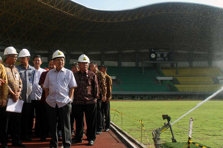 Kehadiran Jusuf Kalla itu untuk mengawali pemantauan kesiapan venue Asian Games 2018 dengan melihat 'progress' rehabilitasi Stadion Patriot Candrabhaga Kota Bekasi yang kini sudah rampung 41 persen sejak Desember 2017.