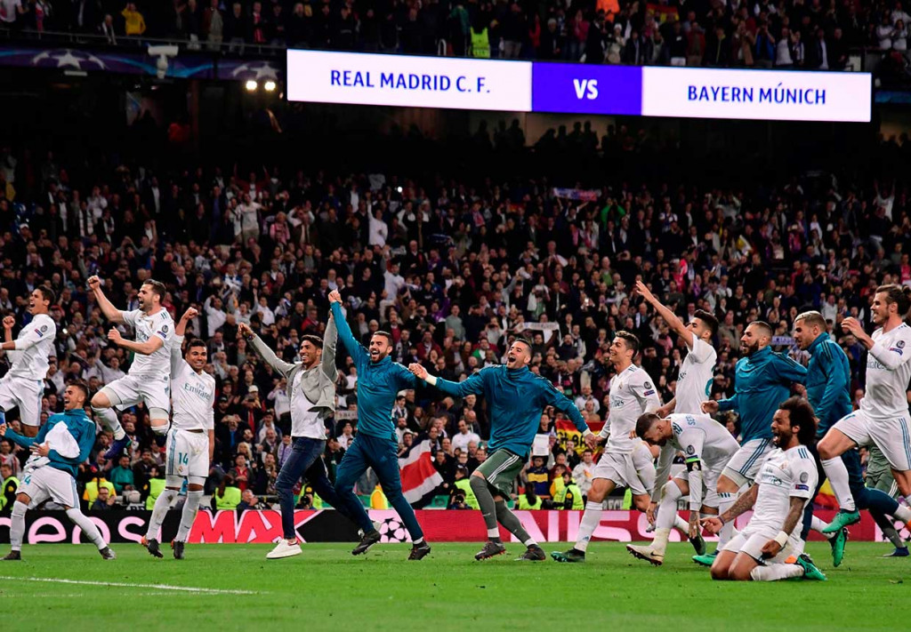 Mereka akan bertemu Liverpool atau AS Roma pada final di Kiev pada 27 Mei mendatang, saat berupaya untuk menjadi tim pertama sejak Bayern pada 1976 yang memenangi kompetisi elit ini untuk tiga tahun secara beruntun. AFP/Javier Soriano