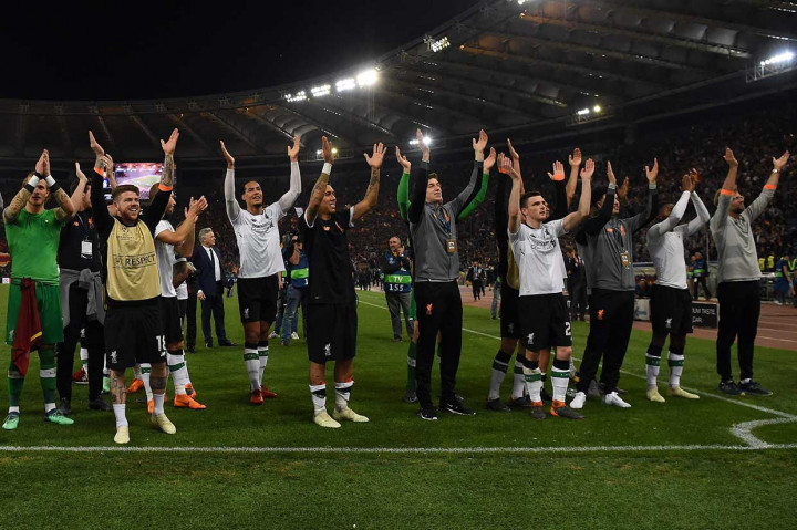 Dengan hasil tersebut Liverpool melaju ke final untuk pertama kalinya sejak 2007 dengan kemenangan agregat 7-6. AFP/Paul Elis