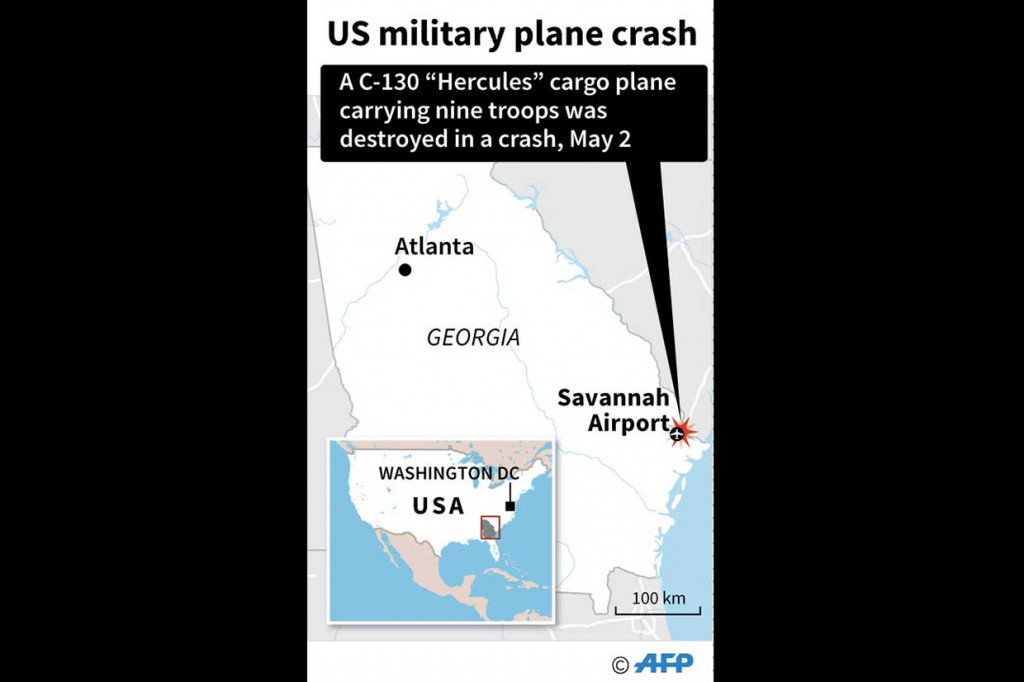 Kecelakaan yang melibatkan pesawat Hercules WC-130 milik Garda Nasional Puerto Riko tersebut terjadi tepat menjelang sore waktu setempat, tidak jauh dari Bandara Internasional Savannah Hilton.