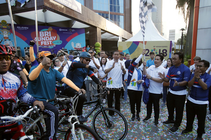 Dalam sambutannya, Erick mendukung penuh kegiatan sponsor yang sifatnya mendukung Asian Games. Apalagi ini sesuai dengan instruksi Presiden RI Joko Widodo yang meminta multievent negara-negara se-Asia itu bisa lebih terasa atmosfernya. 
