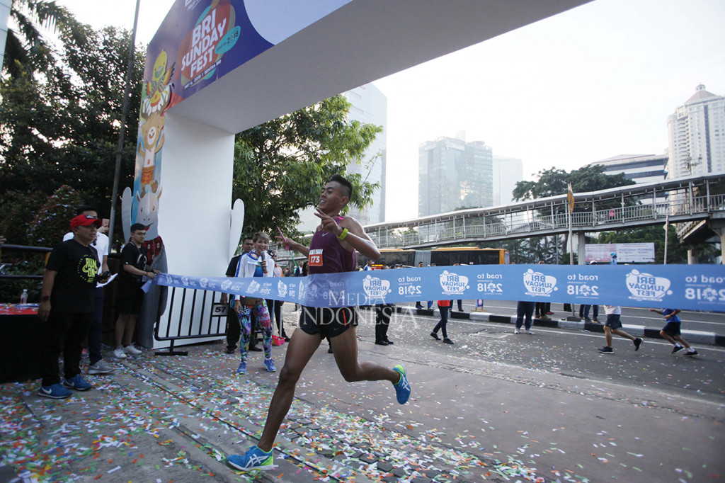 Sebanyak 1.000 pelari ikut andil dalam gelaran BRI Sunday Festival Road to Asian Games 2018.
