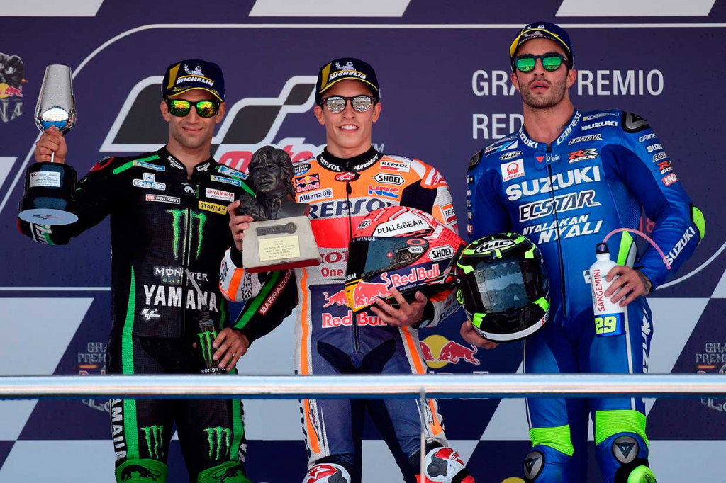 Marquez merebut puncak klasemen pembalap dari Dovizioso dengan 70 poin, disusul Zarco dengan 58 poin, dan Maverick Vinales dengna 50 poin.