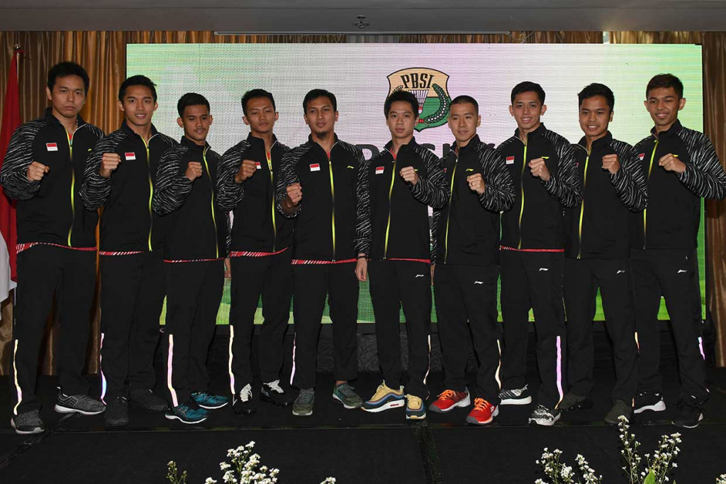 Tim Piala Thomas terdiri dari: Anthony Sinisuka Ginting, Jonatan Christie, Ihsan Maulana Mustofa, Firman Abdul Kholik, Marcus Fernaldi Gideon, Kevin Sanjaya Sukamuljo, Mohammad Ahsan, Hendra Setiawan, Fajar Alfian, dan Muhammad Rian Ardianto.