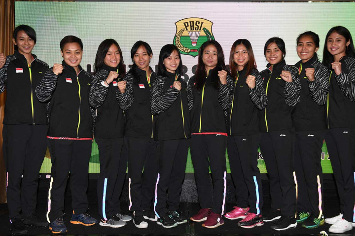 Tim Piala Uber terdiri dari: Fitriani, Gregoria Mariska Tunjung, Ruselli Hartawan, Dinar Dyah Ayustine, Greysia Polii, Apriyani Rahayu, Della Destiara Haris, Rizki Amelia Pradipta, Ni Ketut Mahadewi Istarani, Nitya Krishinda Maheswari.