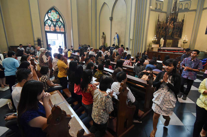 Perayaan Ekaristi Kenaikan Isa Almasih tersebut digelar dengan khidmat dan berlangsung aman. 
