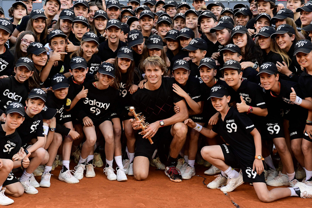 Sebelumnya, Zverev telah mengantongi titel Roma Terbuka dan Rogers Cup 2017. AFP/JAVIER SORIANO
