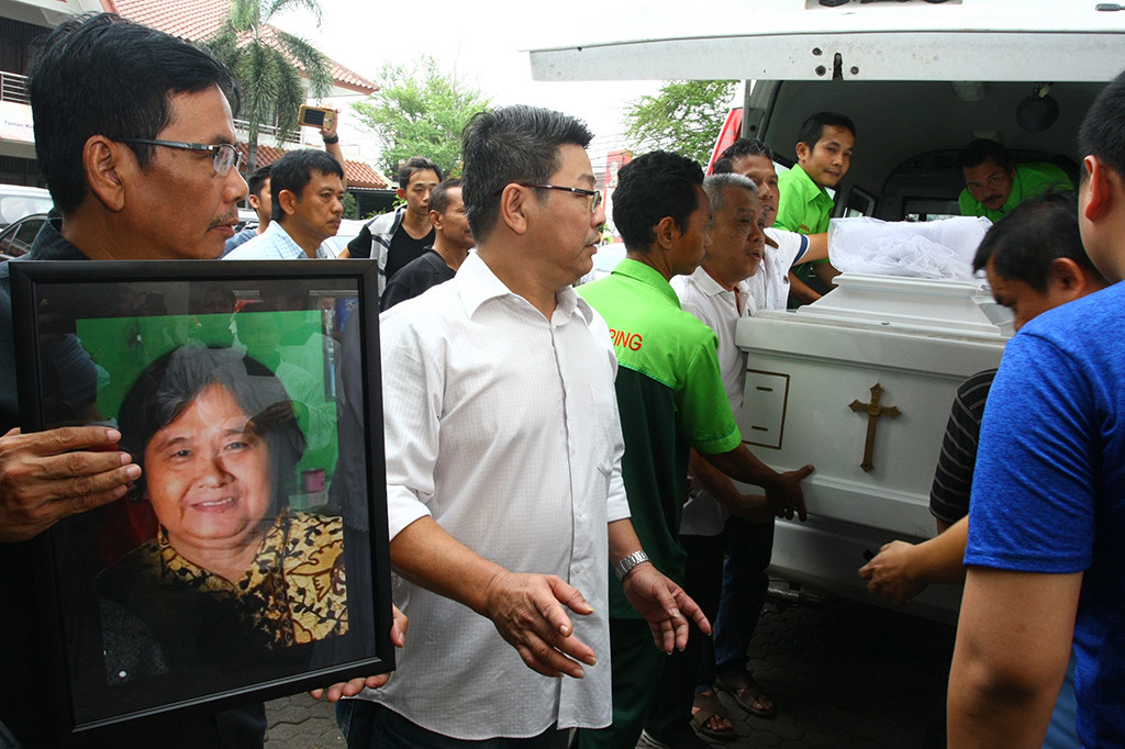 Legita atau Lim Gwat Ni (56) merupakan satu dari belasan korban tewas dari ledakan bom di Surabaya, Jawa Timur, diketahui asal Kota Tangerang. ANTARA/Muhammad Iqbal