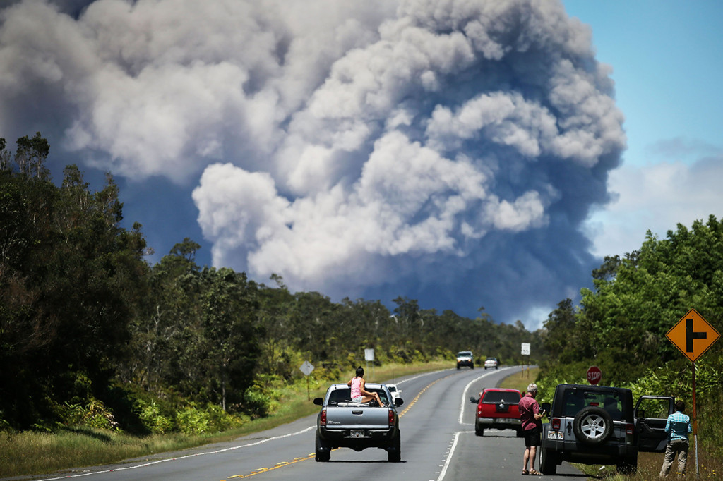 Gunung Kilauea di Hawaii, erupsi sejak Selasa (15/5) waktu setempat.