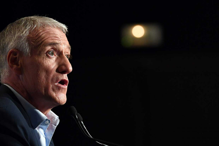 Pelatih timnas Prancis Didier Deschamps mengumumkan skuadnya yang berisi 23 pemain untuk Piala Dunia 2018, di Boulogne-Billancourt, Paris,Kamis, 17 Mei 2018 waktu setempat.