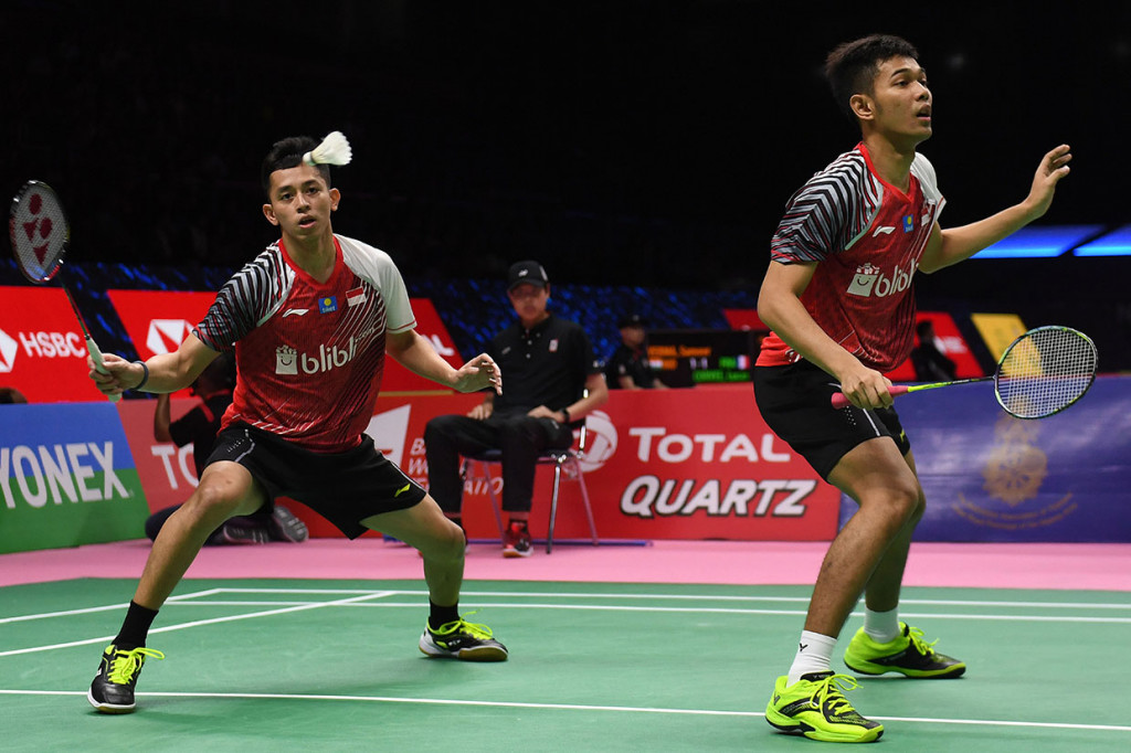 Meski sudah memastikan kemenangan di pertandingan pertama dengan 3-0, Indonesia tetap tidak mengendurkan penampilan di dua gim terakhir melawan Kanada. Ganda putra Fajar Alfian/Muhammad Rian Ardianto menang 21-17 dan 21-14 atas Jason Anthony/Nyl Yakura di gim keempat.
