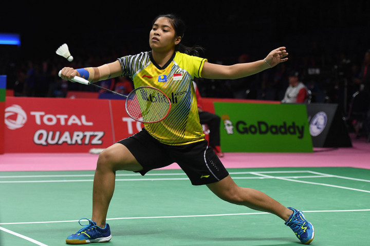 Tunggal pertama Gregoria Mariska berhasil membuka kemenangan dengan menaklukkan Yaelle Hoyaux 21-9, 21-8 hanya dalam waktu 23 menit.