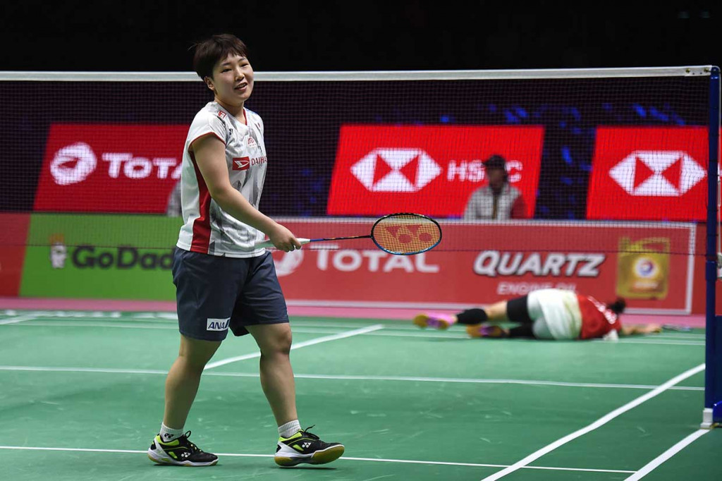 Sebelumnya, Jepang meraih poin pertama lewat tunggal Akane Yamaguchi yang mengalahkan Ratchanok Intanon dua gim langsung 21-15, 21-19.