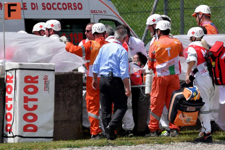 Pembalap wildcard tersebut kemudian dibawa ke rumah sakit demi perawatan medis lebih lanjut. Pirro dikabarkan mengalami gegar orak ringan dan bahunya terkilir.
 Kabar terakhir kondisi Pirro terus membaik.