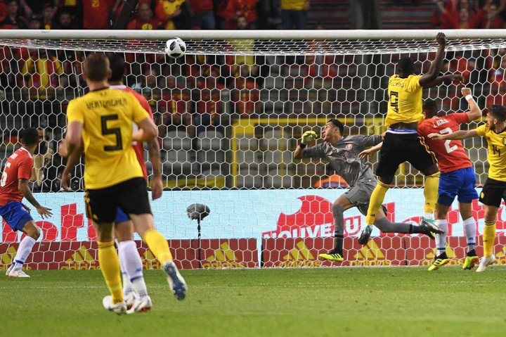 Lukaku kembali mencatatkan namanya di papan skor untuk membawa Belgia unggul 3-1 pada menit ke-50. Tandukannya menyambut umpan silang Nacer Chadli gagal diantisipasi kiper Keylor Navas.