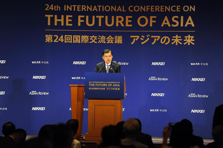 Wapres Jusuf Kalla menyampaikan pidato yang bertemakan 