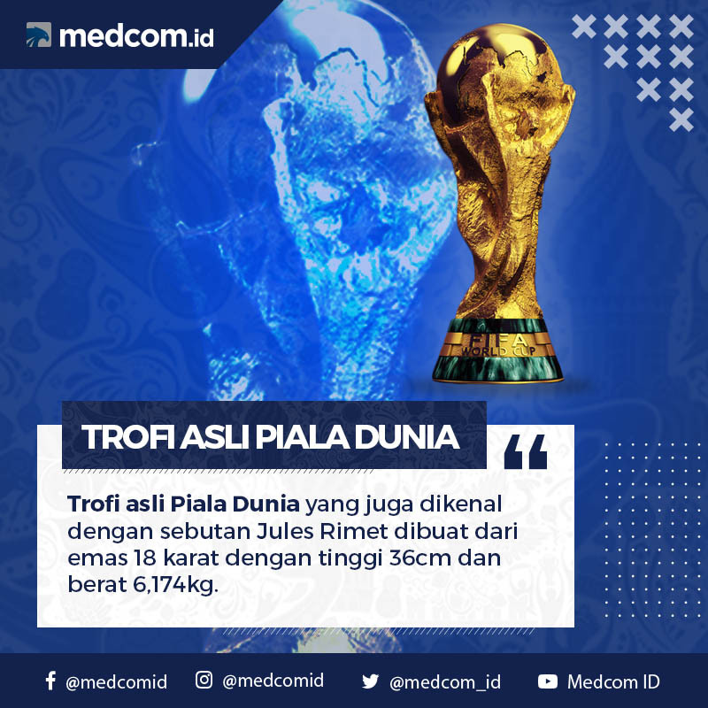 Trofi Asli Piala Dunia dari Emas