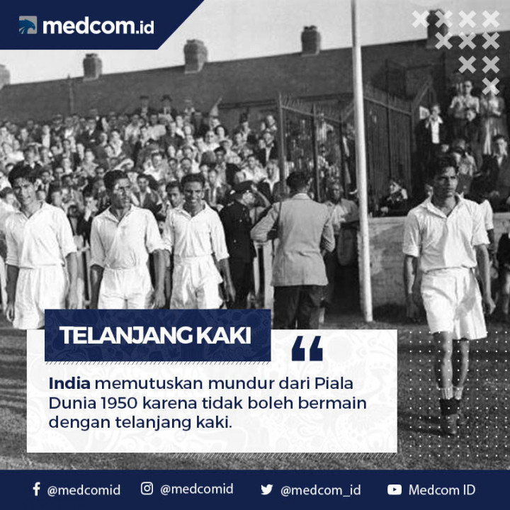 India Mundur dari Piala Dunia karena Tidak Boleh Bermain Tanpa Alas Kaki