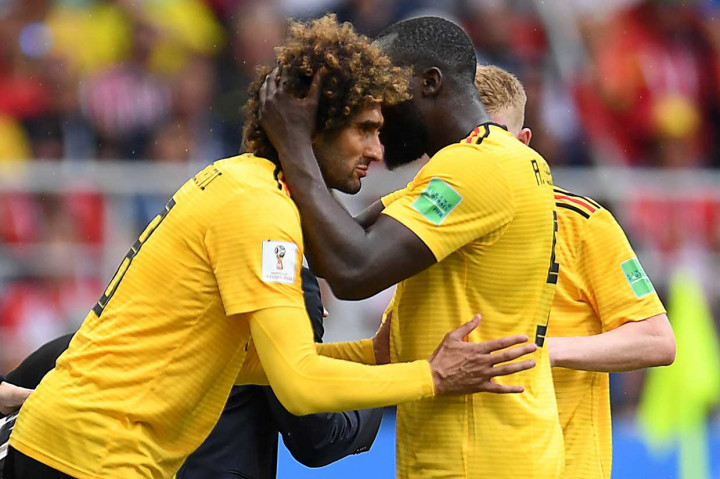 Pada menit ke-59 pelatih Belgia melakukan pergantian pemain. Lukaku ditarik keluar dan digantikan oleh Marouane Fellaini.