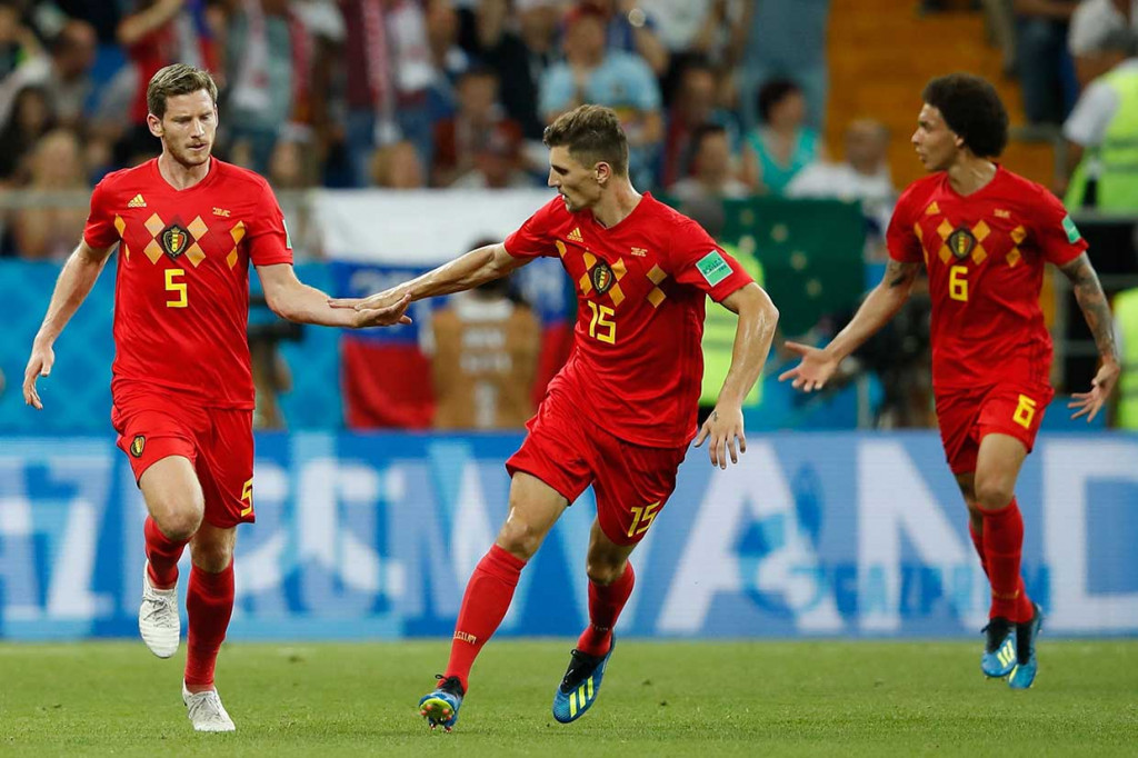 Belgia merespon dan memperkecil ketertinggalan pada menit ke-70 lewat sundulan Jan Vertonghen.