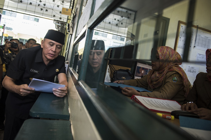 Kunjungan kerja tersebut dalam rangka meninjau pelaksanaan Penerimaan Peserta Didik Baru (PPDB) tahun 2018. 