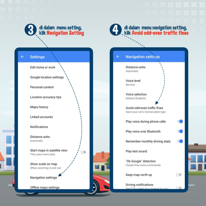 Cara Mengaktifkan Petunjuk Ganjil-Genap di Google Maps