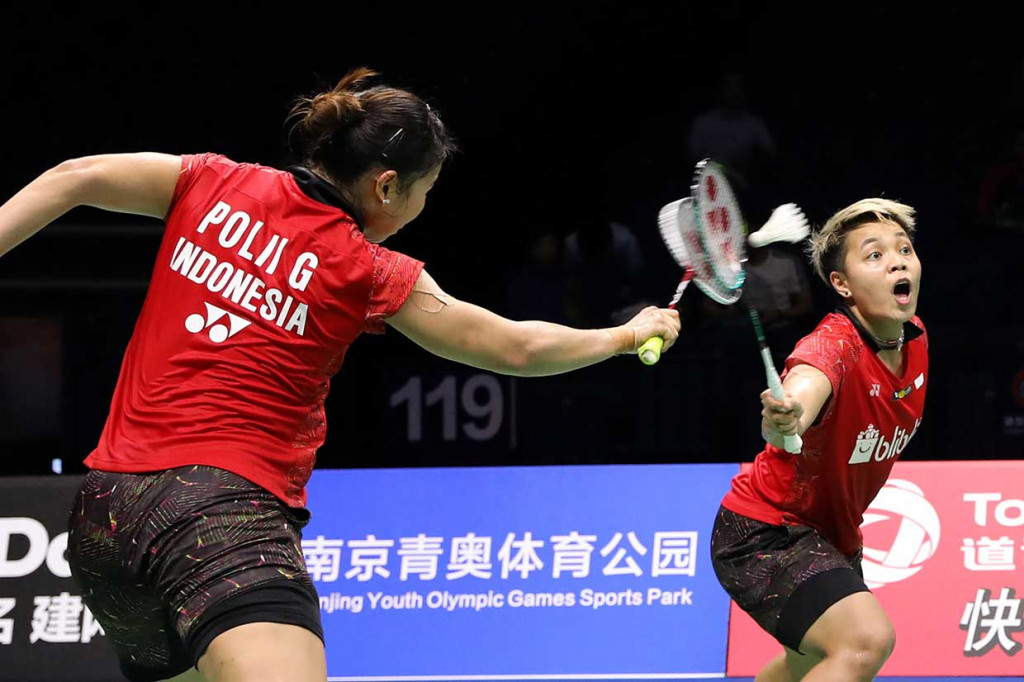 Di semifinal Greysia/Apriani akan menghadapi ganda Jepang Mayu Matsumoto/Wakana Nagahara.