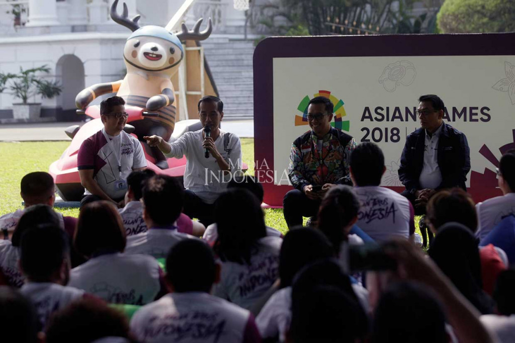 Menurut Jokowi, Indonesia merupakan negara besar sehingga prestasi dalam kegiatan besar itu juga harus baik. 