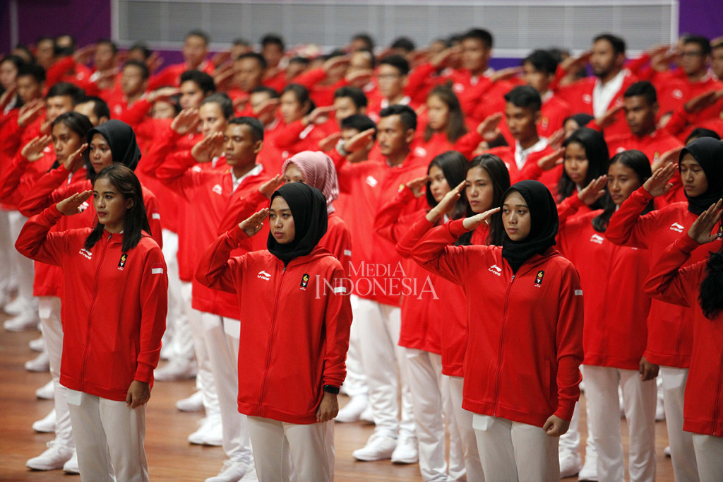 Acara ini dihadiri sebanyak 350 atlet, ditambah offisial. Jumlah atletnya cuma sepertiga yang hadir dari total 937 atlet, lantaran banyak yang masih berada di luar negeri.