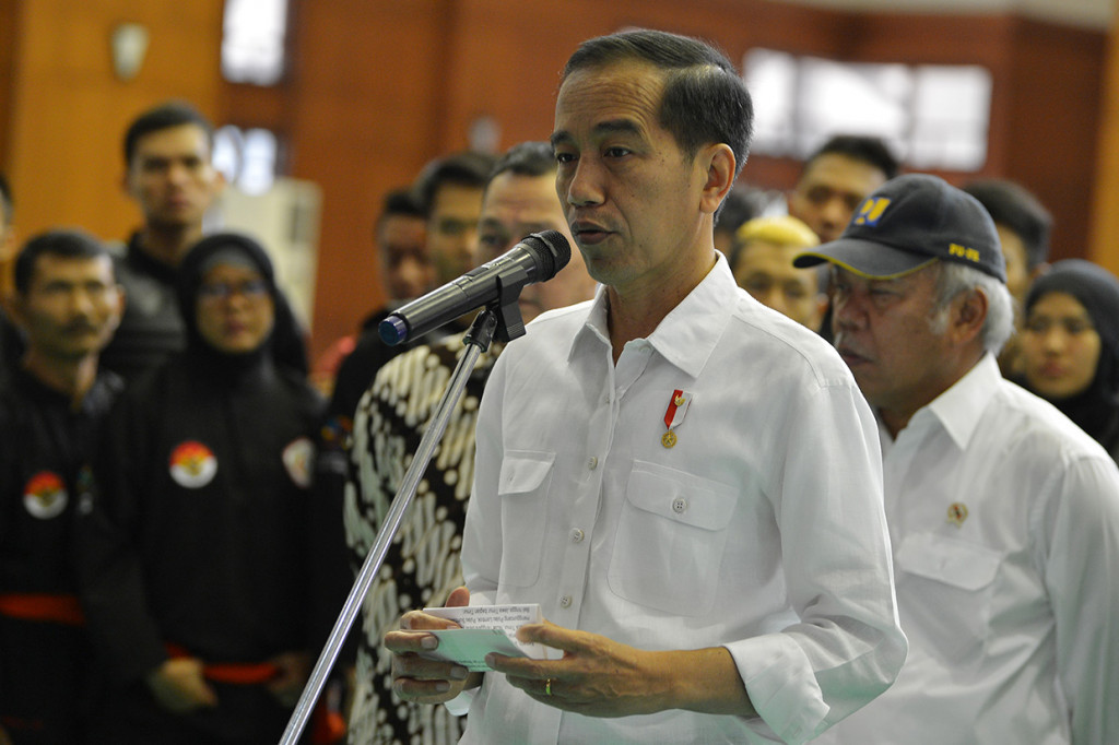 Presiden mengucapkan duka cita atas meninggalnya korban gempa Lombok, NTB, serta menginstruksikan Menko Polhukam untuk mengkoordinasikan penanganan pascagempa dengan pihak terkait. Antara Foto/Wahyu Putro 