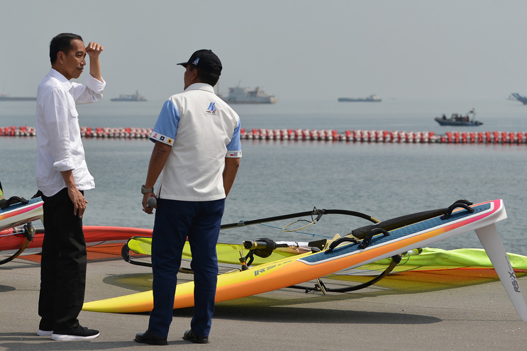 Seusai peresmian, Jokowi mengatakan seluruh persiapan untuk cabang olahraga jetski dan berlayar sudah dilakukan. Persiapan ini meliputi venue hingga kondisi para atlet.
