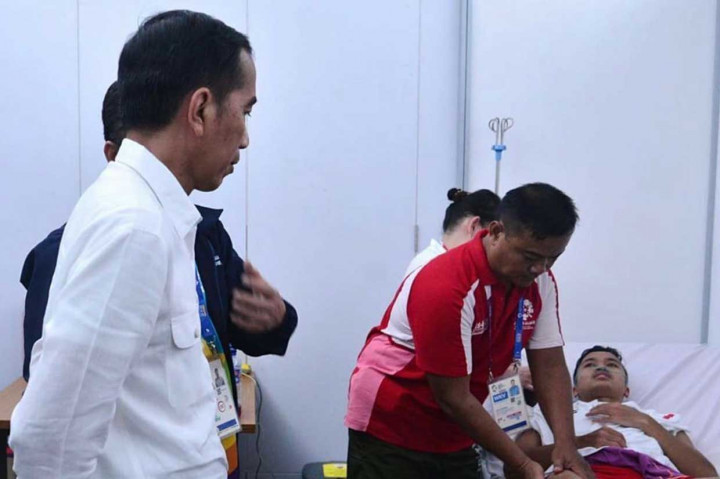 Presiden Jokowi mengapresiasi perjuangan Anthony Sinisuka Ginting. 
