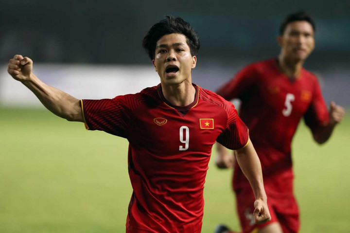 Vietnam melaju ke perempat final berkat gol pemain pengganti Nguyen Cong Phuong pada menit ke-88. INASGOC/Antara Foto/Dhemas Reviyanto