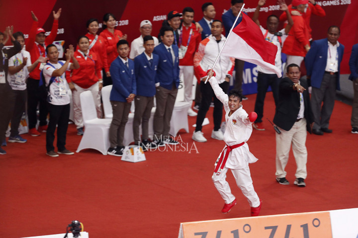 Keberhasilan Rifki menyempurnakan sumbangan medali dari karate, yang sebelumnya memberikan dua perunggu melalui Cokorda Istri Agung Santistyarani di nomor kumite puteri 55kg, dan Ahmad Zigi Zaresta Yuda di nomor kata putra.
