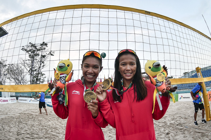 Tim voli pantai putri Indonesia menyumbang medali perunggu dari Asian Games 2018. Di perebutan tempat ketiga, tim merah putih mengalahkan Kazakhstan.