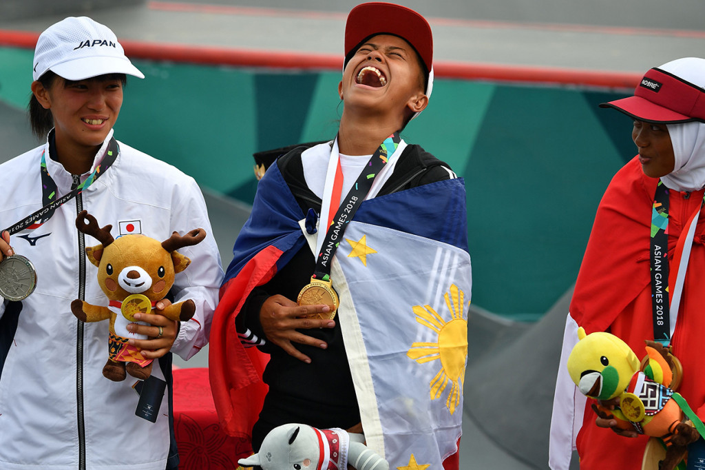 Jepang merebut medali perak lewat Kaya Isa (kiri). Dia meraih catatan poin terbanyak kedua dengan 25 poin. Afp Photo/Mohd Rasfan