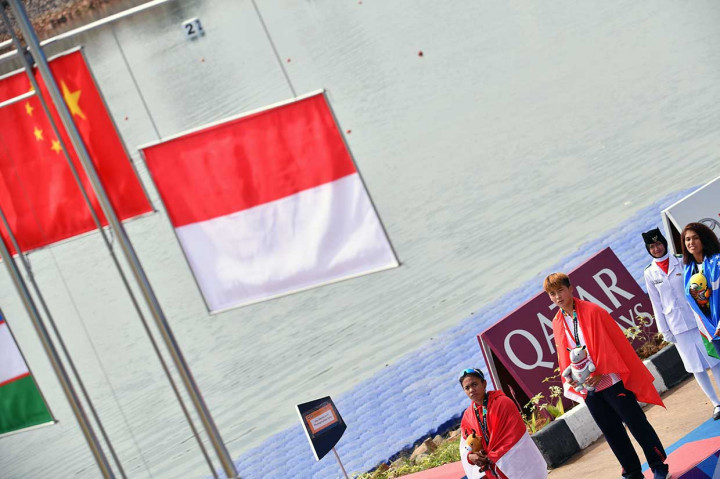 Sebelumnya, Riska juga telah mempersembahkan satu medali perunggu untuk Indonesia dari nomor berpasangan putri atau C2 canoe jarak 500 meter bersama Nurmeni.