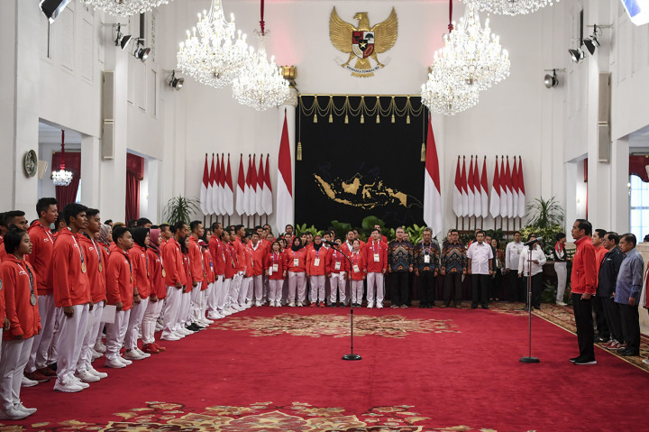 Sebanyak 199 atlet menerima bonus dari Jokowi. Mereka berhasil menyumbangkan 31 medali emas, 24 medali perak, dan 43 medali perunggu di berbagai cabang olahraga dalam Asian Games.