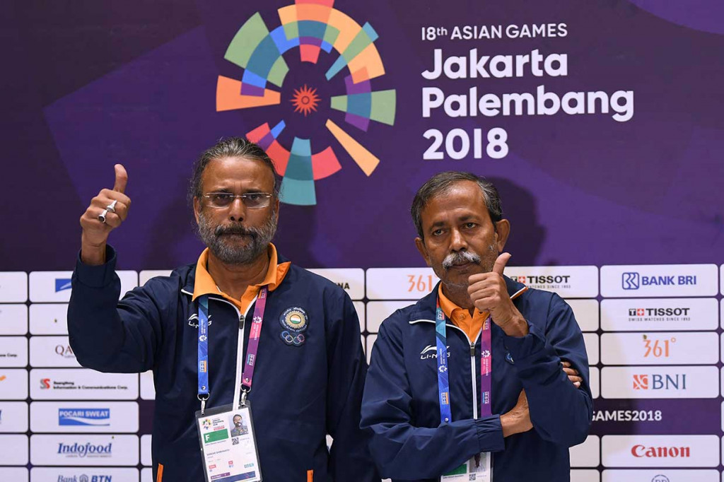 Dan atlet tertua peraih medali emas adalah Pranab Bardhan asal India. INASGOC/Antara Foto/Setiyo SC