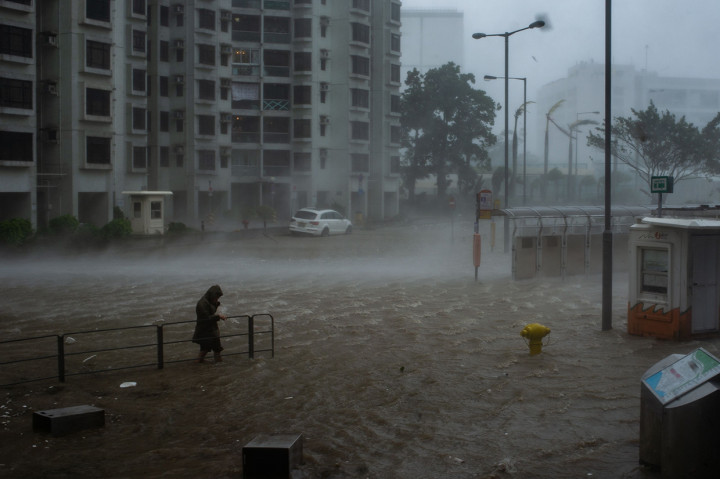 Topan tropis Mangkhut dianggap sebagai yang terkuat di kawasan Asia tahun ini, membawa angin kencang berkecepatan lebih dari 200 kilometer per jam, setara dengan badai kategori 5 skala Saffir-Simpson. Afp Photo/Philip Fong