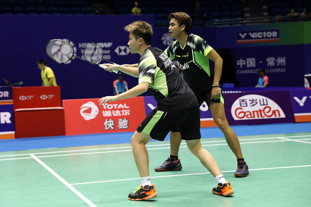 Peraih medali perunggu Asian Games 2018 itu mengalahkan wakil Jepang, Yuki Kaneko/Misaki Matsutomo, pada babak pertama.