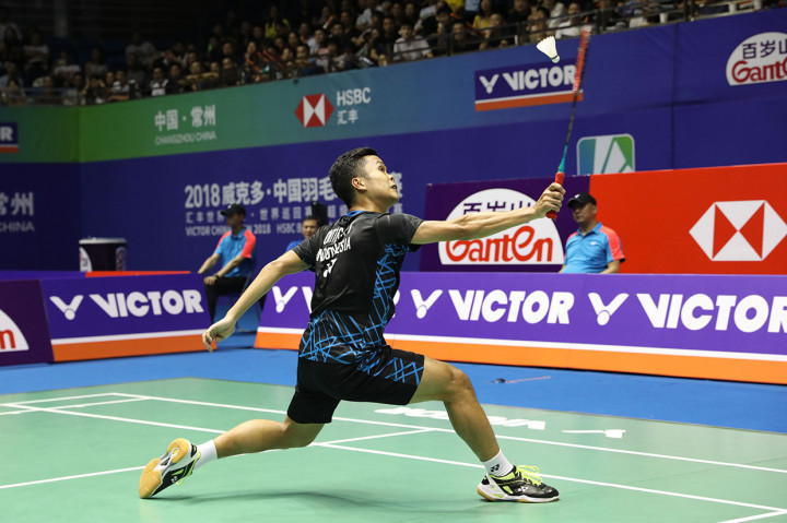 Setelah itu, giliran Anthony Sinisuka Ginting yang melaju ke babak kedua.