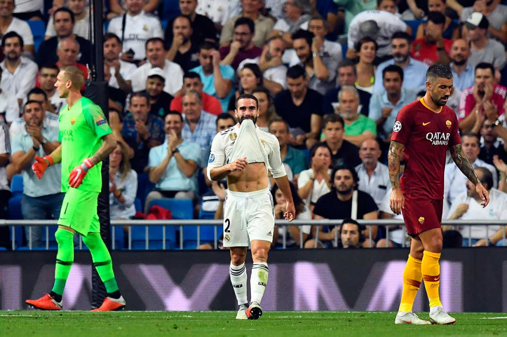 Sementara sepakan Dani Carvajal juga belum menemui sasaran. 
