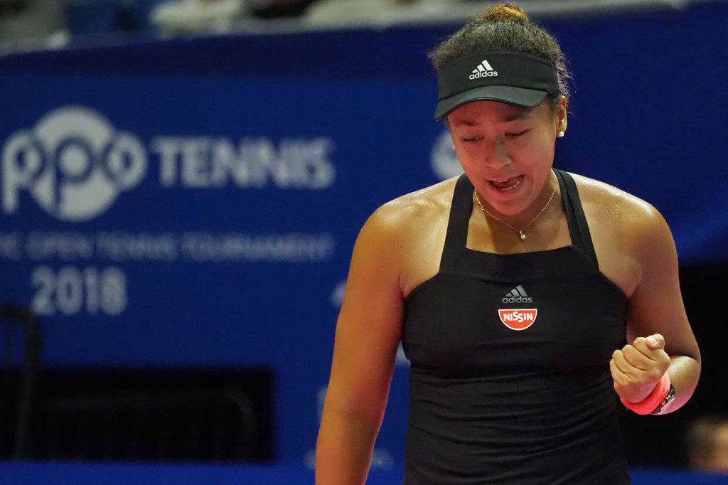 Naomi Osaka meluapkan kegembiraannya usai memastikan diri melaju ke babak final Jepang Terbuka, Sabtu, 22 September 2018.